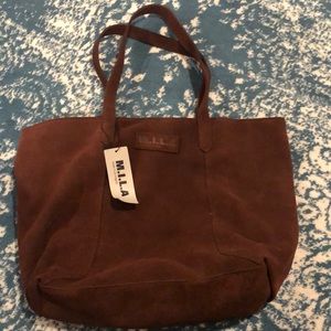 MILA suede tote bag